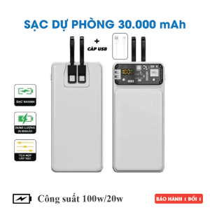 Sỉ Pin Sạc Dự Phòng 30.000mAh - 100W
