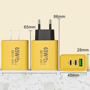 Sỉ củ sạc nhanh 65W gồm: 2 Type C + 1 USB - Sỉ cốc sạc nhanh