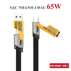 SỈ DÂY SẠC 4IN1 - 65W DÀI 1M - SỈ CÁP SẠC NHANH