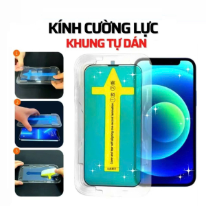 Sỉ Kính Cường Iphone Trong Suốt Kèm Khung Tự Dán 6/7/8plus - 16 PRM
