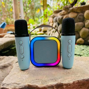 Sỉ Loa Bluetooth Karaoke Mini K12 - 2 MIC - Có đèn Led