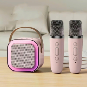 Sỉ Loa Bluetooth Karaoke Mini K12 - 2 MIC - Có đèn Led