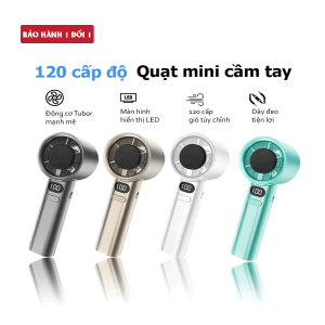 Quạt Tích Điện M11 - Quạt Mini Cầm Tay Tích Điện Pin Trâu 120 Cấp Độ Gió - Có Màn Hình Led Hiển Thị