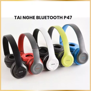 Sỉ Tai Nghe Chụp Tai Bluetooth P47, Tai Không Dây Có Mic, Có Thẻ Nhớ, Âm Bass Cực Chất, Nghe Nhạc Cực Hay 