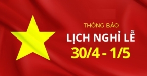 Thông Báo Lịch Nghỉ Lễ 30/4 - 1/5/2025 Tại Phụ Kiện Giá Sỉ HCM